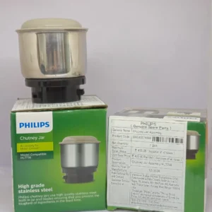 Philips HL7756 Chutney Jar – Stainless Steel Jar with Lid for Mixer Grinder (Genuine Spare Part)