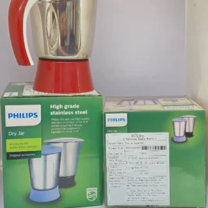 Philips Dry Jar – Stainless Steel Jar with Blade & Lid for Dry Grinding (Genuine Spare Part)