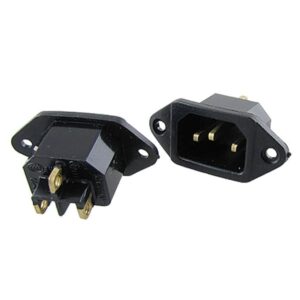 250V 10A C14 Power Replacement Rice Cooker Socket (Black)